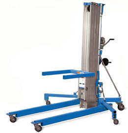 6000mm Blue Color Manual Material Lift LGA - 20 Portable Aluminium Cylinder Type