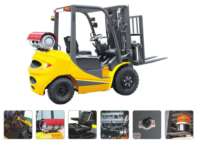 LPG 2,5 Forklift 18km/Χ τόνου τετράτροχη πιστοποίηση CE ταχύτητας ταξιδιού