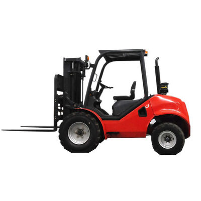 2.5 - 3 κόκκινο μικρό τραχύ Forklift εκτάσεων τόνου, τετράτροχο Forklift Drive χάλυβα